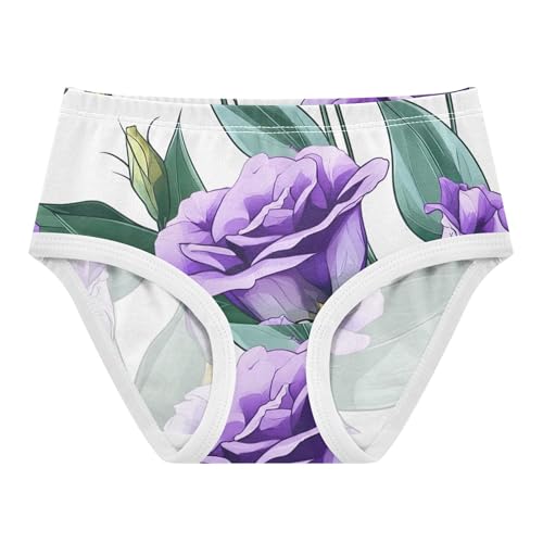 Toddler Underwear Floral 2t Cotton Little Girl Panties Fancy Kids Briefs Undies Flowers White