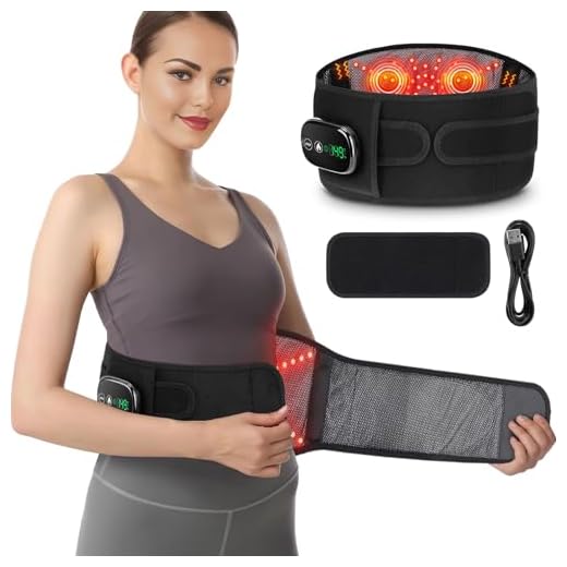 Almohadilla Eléctrica Para La Cintura, Cinturón Eléctrico Sin Cables Para Espalda Con Pantalla Táctil, 3 Niveles De Calor Y 3 Modos De Masaje, Para Abdomen Espalda Baja Con Batería De 5000mAh
