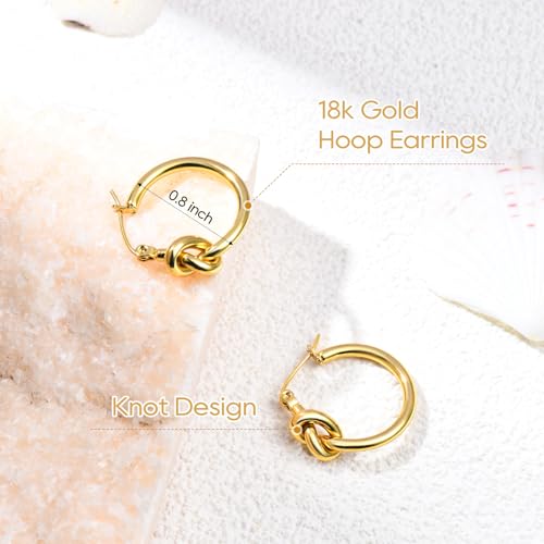 CEELGON Tie the Knot Gold Hoop Earrings Bridesmaid Gifts with Cotton Drawstring Gift Bag Bridesmaid Jewelry Gift Box Bridesmaid Proposal Gift Bridal Party Favors2