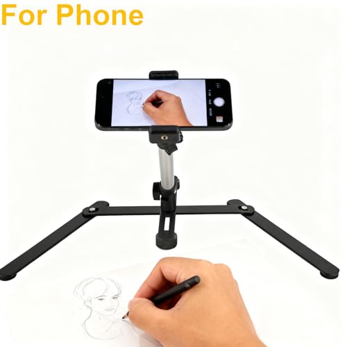 Image of Victiv Overhead Video Tripod Mobile Holder with 1 /4 inch Screw Adaptor for Phone, Camera, Webcam and Projector, Phone Stand for Video Recording, Online Teaching, Live Streaming, Painting