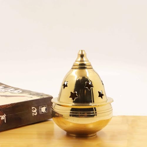 Spillbox Traditional Brass Akhand Diya for Puja | Pooja Aarti | Arti Deepak Deepam Oil Lamp for Home Temple Decor Gifts -Big Akhand Diya(1)