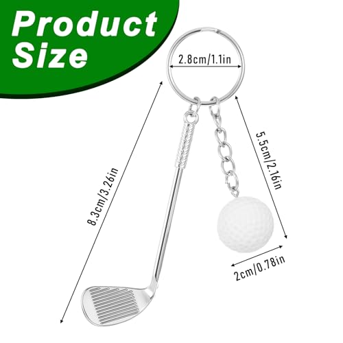Image of Golf Club Keychain, Golf Gifts Keychain for Men Women Golfers Mini Alloy Golf Keychain Golf Racket Ball Pendant Keychain, Golf Ball with Keychain Bag Pendant Decorations Sports Golf Lovers Gifts