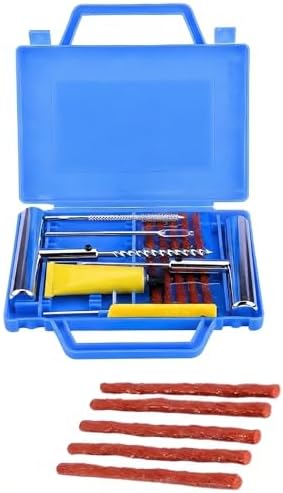10 ferramentas essenciais para caminhoneiros no Dia a Dia 20 Kit Reparo de Pneus 12 Peças Com Maleta – Maleta Azul Portátil, M...