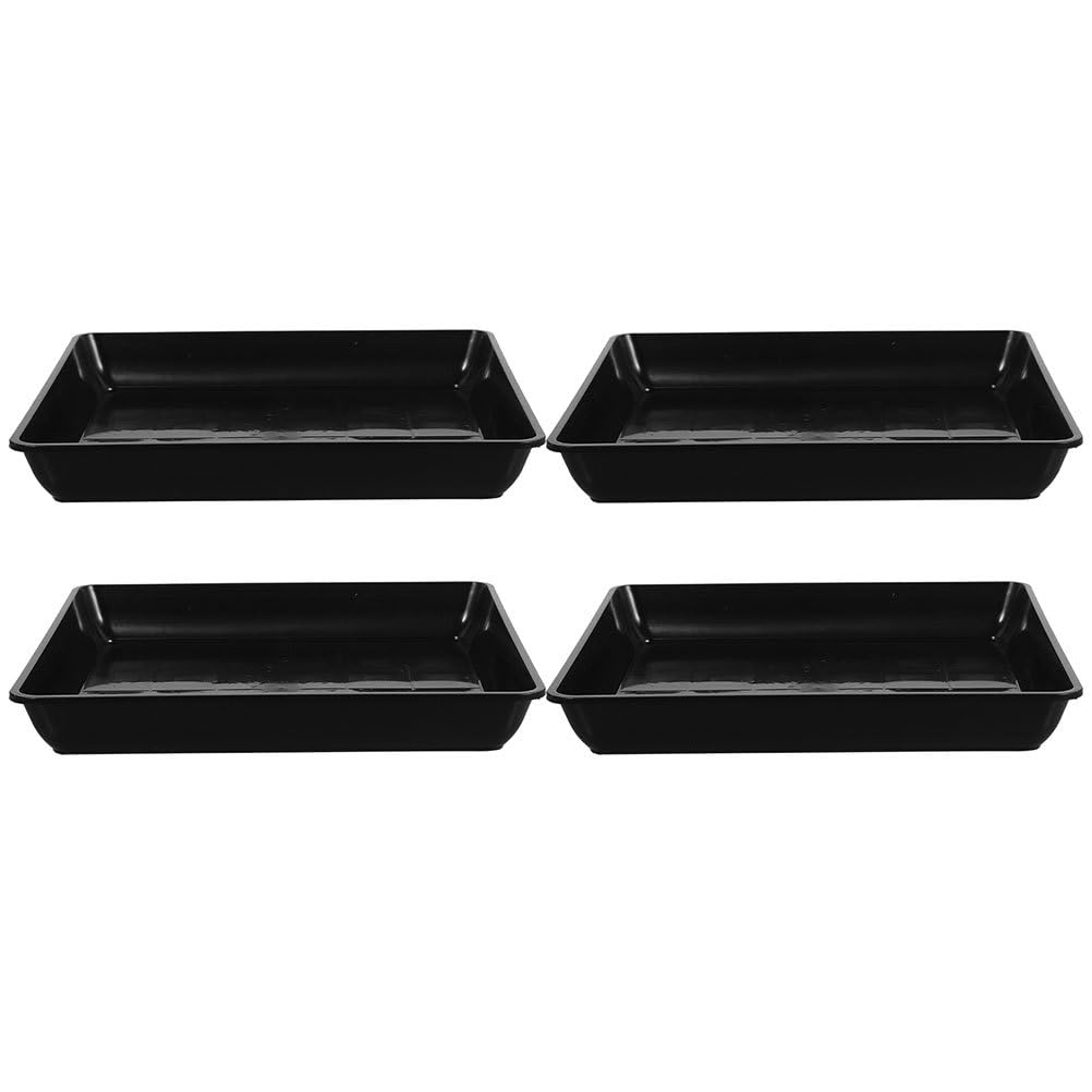 Toddmomy 4 Pack Plant Saucer Square 8.86 Inch Plant Pot Tray 22.50 X 22.50 X 3.50Cm Rectangle Flower Pot Drip Trays for Indoor Plants Water Drainage Soil Spillage Floor Protection