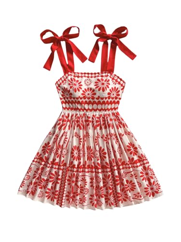 Image of Floerns Women's Summer Floral Print Tie Shoulder Cami Dress Flare Hem Boho Mini Dress