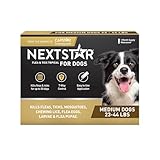 NEXTSTAR Flea and Tick Prevention for Dogs, Repellent, and Control, Fast Acting Waterproof Topical Drops for Medium Dogs, 1 Month Dose