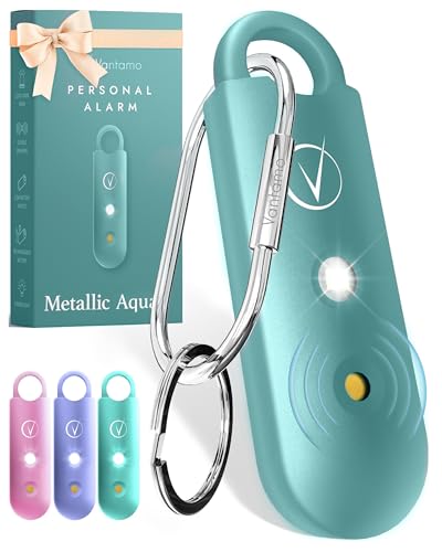 Vantamo Allarme Personale Antiaggressione per Autodifesa Donna Con Doppio 130dB Altoparlante,Kit Autodifesa Femminile Con Luce