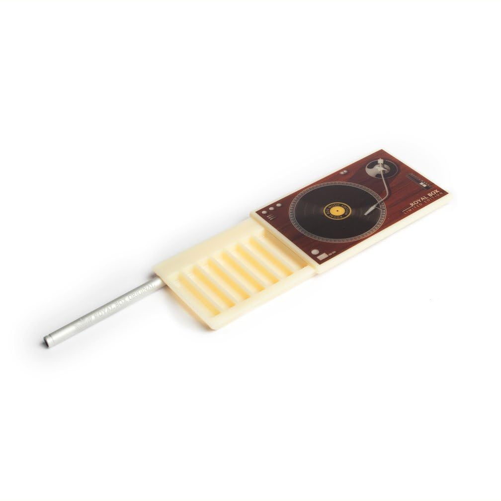 Royal Box Plastic - Rangement compact avec 8 compartiments et paille en aluminium - Lecteur d'enregistrement blanc