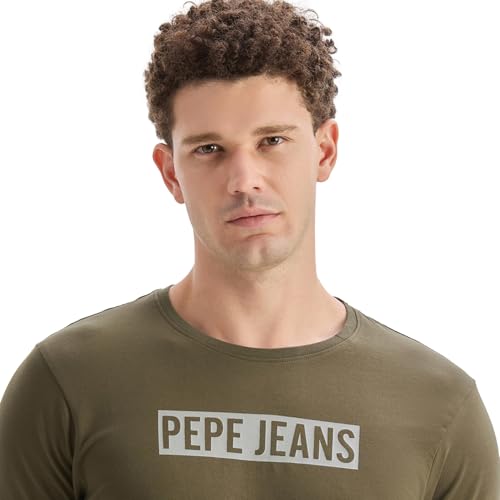Image of Pepe Jeans Men T-Shirt|Cotton|Slim Fit