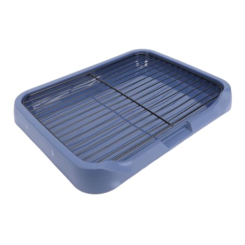 Hundetöpfchen Tray, Abnehmbar Innenbereich Hundetrainings Toilette, Geruchlos, Tragbar, Mit Gitter, Für Kleine und Mittlere Hunde 46x35x5cm - Hygienisch, Einfach Zu Reinigen,