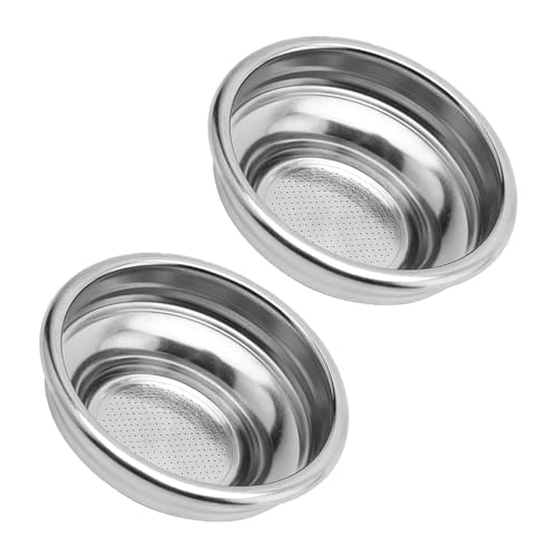 2 cestas de filtro de café de acero inoxidable de 51/58 mm, diseño sin fondo para preparar una sola taza, herramienta práctica y resistente para entusiastas del café