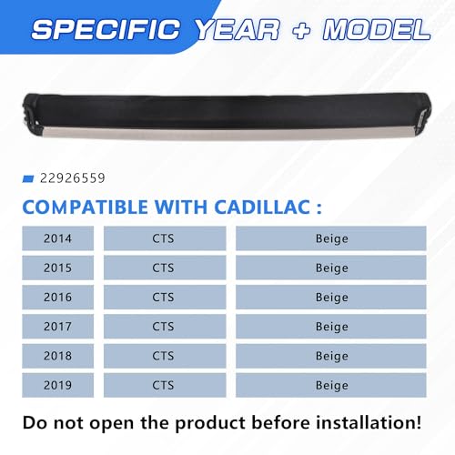 Image of Sunshade Cover Sunroof Compatible with Cadillac CTS 2014-2019 Replace # 22926559(Beige)