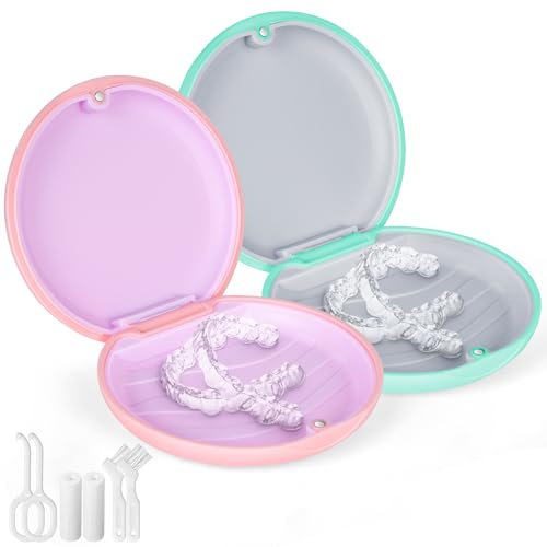 flintronic 2Pcs Caja Férula Dental, Caja Ortodoncia, Caja de Almacenamiento, Funda para Alineadores y Aparatos Dentales, Resistente y Fácil de Limpiar, con 2 Herramientas Ortodoncia flintronic 2Pcs Caja Férula Dental, Caja Ortodoncia, Caja de Almacenamiento, Funda para Alineadores y Aparatos Dentales, Resistente y Fácil de Limpiar, con 2 Herramientas Ortodoncia
