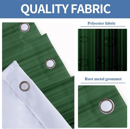 Image of AAtter Green Black Shower Curtain Standard Dark Striped Gradient Simple Art Mens Gothic Abstract Boho Modern Home Bathroom Decor Bathtub Set with 12 Hooks, 72x72, Gradient