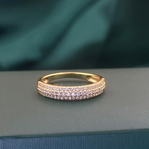 Moissanite Wedding Band 925 Sterling Silver Stackable Ring Anniversary Jewelry for Women Size 5-10 with Gift Box2