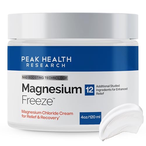 Magnesium Freeze - Topical Magnesium Cream with Niacinamide for Joints, Low Back, Sciatic Nerve,...