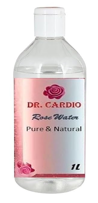 Dr. Cardio Pure Rose Water, Gulab jal 1L for Face Skin moisturizing hydrating Pure & Natural, makeup remover