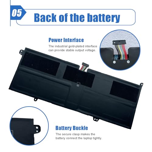 Image of 60Wh L18C4PH0 Laptop Battery Compatible with Lenovo Yoga C940-14 C940-14IIL 81Q9 Series Notebook L18M4PH0 2ICP5 /44 /129-2 7.68V 7820mAh