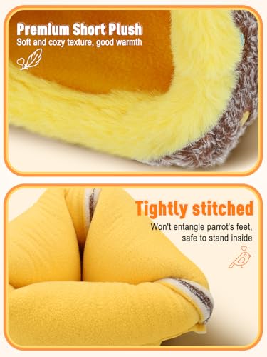 MEWTOGO-Winter-Warm-Bird-Nest-House-Bird-Bed-for-Cage-with-Mat-Hanging-Hammock-Shed-Hideaway-Hut