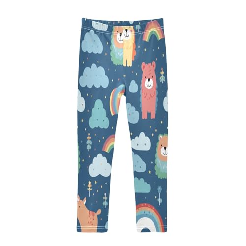 Toddler Girls Leggings Printed Yoga Pants Leggings Rainbow Bear for Kids