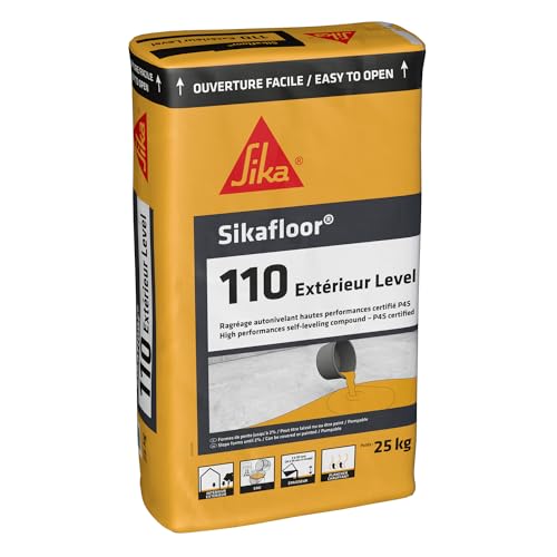 SIKA - Autonivelant pour sol intérieur et extérieur - Sikafloor 110 Extérieur Level Gris Clair - Mortier de nivellement, nivellement et chape inégale ou dalle...