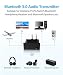ZIOCOM Transmisor Bluetooth para TV, Adaptador de Vuelo Inalámbrico con Entrada Dual...