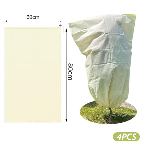 4PCS Plant Fleece Frost Protection Jackets (50gms 60cm x 80cm), Garden Fleece Frost Protection - Image 2