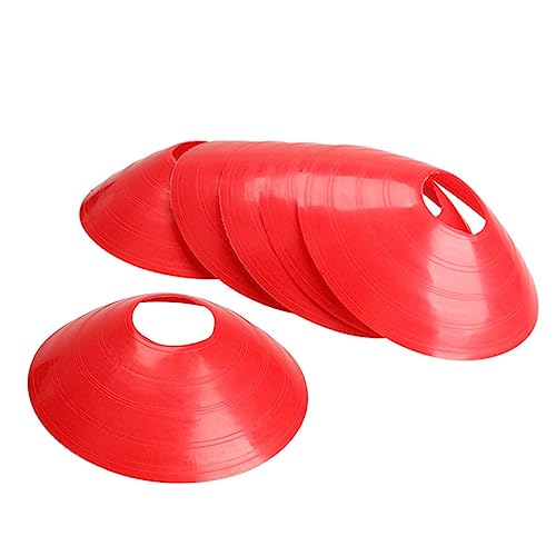 BCOATH 10Pcs Soccer Training Marker Disc Cones Durable Red Training Tray for Football Practice Agility Drills and Outdoor Activities for and Players