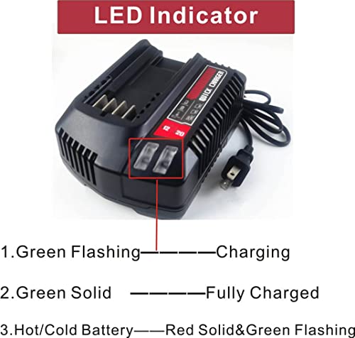 Image of CMCB104 Replace for 20V Craftsman V20 Lithium-ion Battery Charger for CMCB201 CMCB202 CMCB203 CMCB204 CMCB205 CMCB209,Charger CMCB100,CMCB101 CMCB104, CMCB124, CMCB102