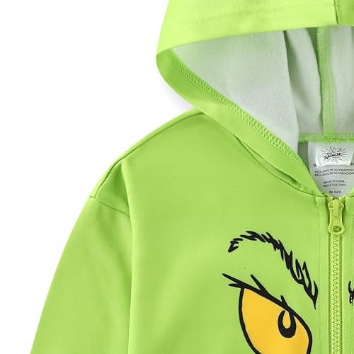 Dr. Seuss Grinch Boys Zip Up Hoodie for Toddler and Big Kids4