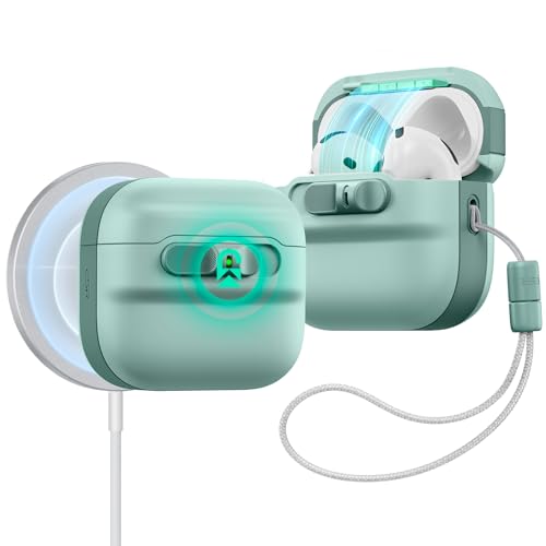 Image of ESR for AirPods 4 Case, Compatible with MagSafe, Pulse Series, Green