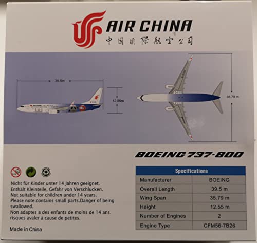 JCWINGS Boeing 737-800 Air China Miniaturflugzeug