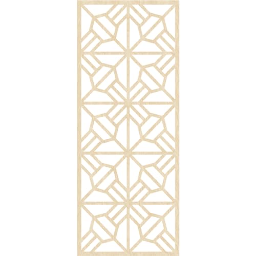 Image of 29 3 /8 inchW x 74 3 /8 inchH x 1 /4 inchT Auburn Decorative Fretwork Wood Wall Panels, Birch