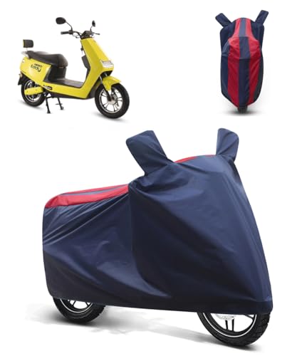 Image of FABTEC Bike /Motorcycle Body Cover Compatible with Hero Electric Eddy(Red & Blue)