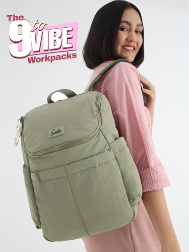 Image of Genie Plushpack Casual Backpack For Girls |15 Inch-27 Litres With 2 Compartments with Laptop, Multiple Pockets, Trolley Sleeve And Organizer |Best For Laptop, Makeup & College /Work Must-Haves