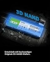 Acer FA100 PCIe 3.0 NVMe SSD 512GB: bis zu 3300 MB/s Lesegeschwindigkeit, Gen3x4 M.2 2280 Interne Festplatte mit HMB & SLC – Gaming Solid State Drive für Laptop/Desktop PC – Ansicht 2