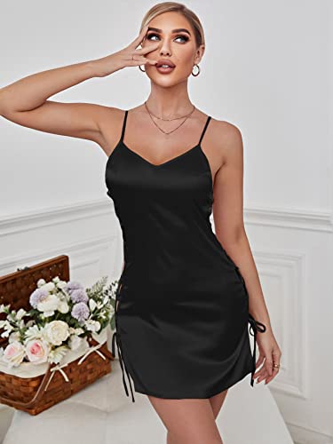 Image of SSoShHub Babydoll Lingerie Mesh Nightie Women's Babydoll Bikini top with G String Satin Side Open Lingerie for Women Girl
