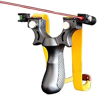 ERZU Slingshot Alloy Heavy Professional Slingshots Set For Adult Hunting Powerful Stainless Steel Handle High Velocity Catapult Slingshots