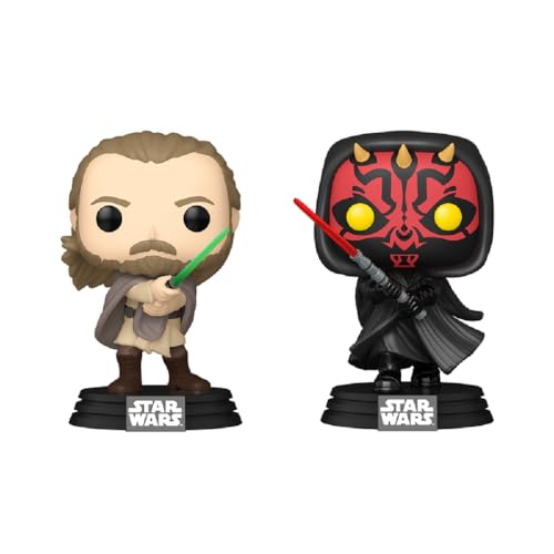 Funko Pop! Star Wars: Qui-Gon Jinn vs Darth Maul - Figura de Vinilo (2 Unidades)