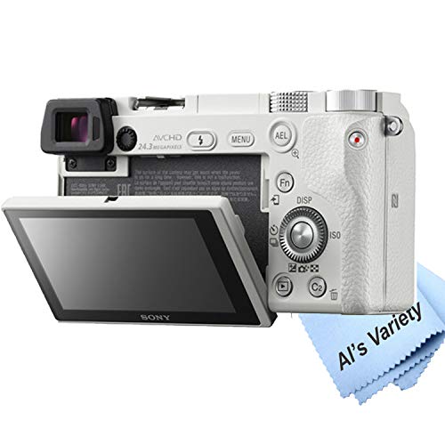 Sony Alpha a6000 (White) Mirrorless Digital Camera with 16-50mm Lens + 32GB Card, Tripod, Case, and More (18pc Bundle) - Thumbnail 4