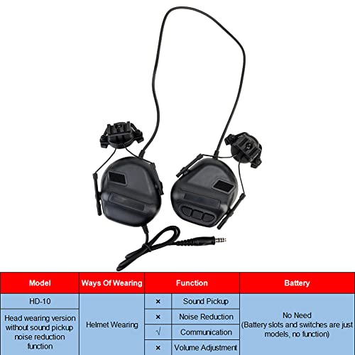 Casque tactique pour interphone de chasse avec microphone étanche