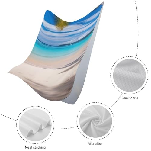 Serviette de camping séchage rapide en microfibre légère motif plage