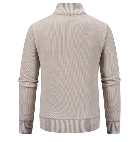 Men's Winter Knit Cardigan Jacket Thick Fleece Lined Sweater Coat Slim Fit Casual Tops4