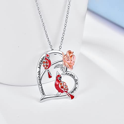 TANGPOET Animal Heart Pendant Necklace Gifts For Women 925 Sterlings Silver Jewelry Present For Her Mom Valentines Mother's Day Birthday Christmas with 18"+2" Chain3