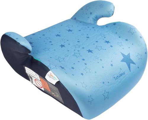 Tataway con grafiche stelline blu Seggiolino Alzatina Auto Bimbi i-Size ECE R129. Rialzo Auto per Bambini 6-12 Anni, 125-150cm, 22-36Kg
