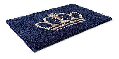 RHOMTUFT Badteppich Crown eckig 60 x 90 cm Farbe: Kobalt/Weiss-goldl – Bild 3
