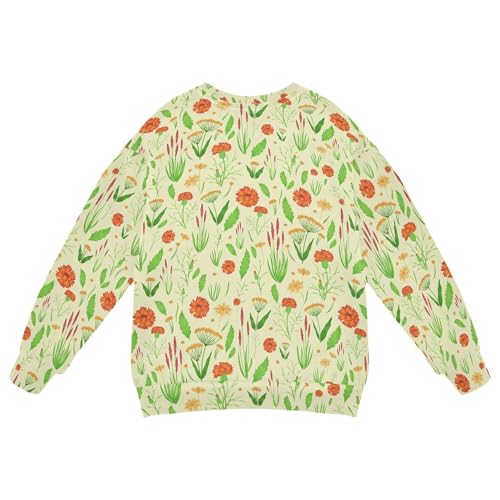 Wudan Vibrant Flowers Little Boys Sweatshirts Hoodies Long Sleeve Tops Clothing Shirts2