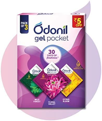 Odonil Gel Pocket Mix - 30g (Assorted pack of 3 new fragrances)