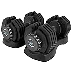 BRAINGAIN Adjustable Dumbbells Set 24kg / 40kg Pair | Space Saving Adjustable Weights for Home Gym | Multiple Dumbbells in One | Smart Click Technology
