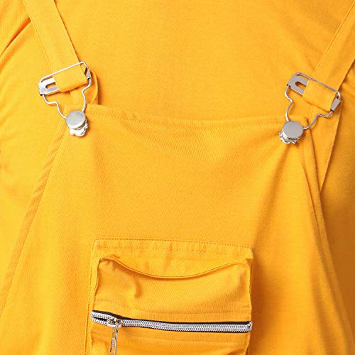 Image of Black Collection Solid Men Dungaree Style Full Sleeve T-Shirt